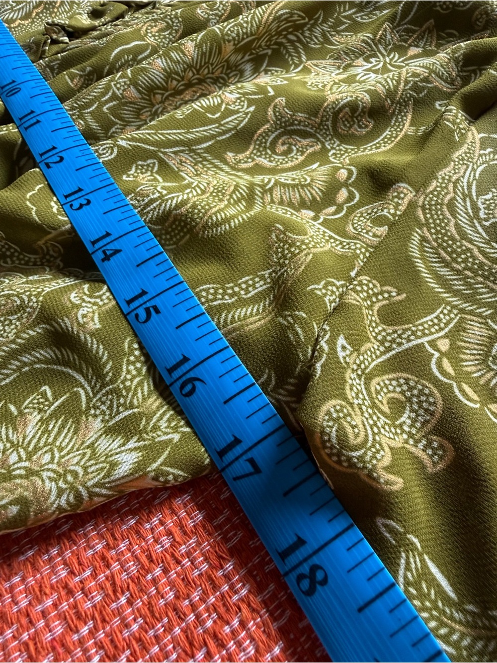 Umgee Olive Paisley Tiered Maxi Dress - Picture 5 of 9